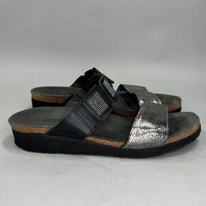 NAOT Women's Black Wedge Slide Sandals‎